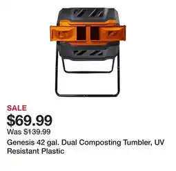 Tractor Supply Company Genesis 42 gal. Dual Composting Tumbler, UV Resistant Plastic offer