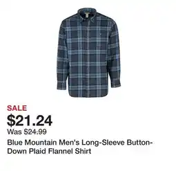 Tractor Supply Company Blue Mountain Men's Long-Sleeve Button-Down Plaid Flannel Shirt offer