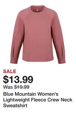 Tractor Supply Company Blue Mountain Women's Lightweight Fleece Crew Neck Sweatshirt offer