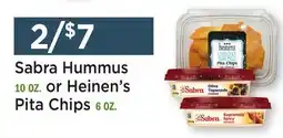Heinen's Sabra Hummus 10 OZ. or Heinen's Pita Chips 6 OZ offer