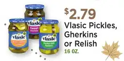 Heinen's Vlasic Pickles, Gherkins or Relish offer