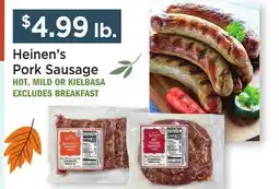 Heinen's Heinen's Pork Sausage offer