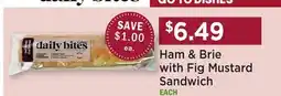 Heinen's Ham & Brie with Fig Mustard Sandwich offer