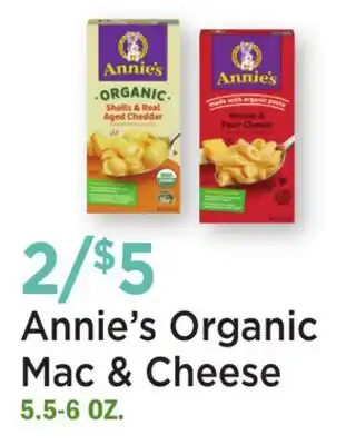 Heinen's Annie's Organic Mac & Cheese offer