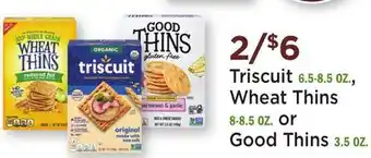 Heinen's Triscuit 6.5-8.5 OZ., Wheat Thins 8-8.5 OZ. or Good Thins 3.5 OZ offer
