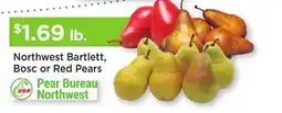 Heinen's Northwest Bartlett, Bosc or Red Pears offer