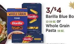 Heinen's Barilla Blue Box 12-16 OZ. or Whole Grain Pasta 16 OZ offer