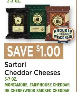 Heinen's Sartori Cheddar Cheeses offer