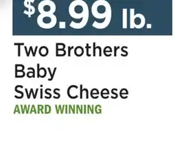 Heinen's Two Brothers Baby Swiss Cheese offer