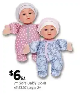Dollar General 7" Soft Baby Dolls offer