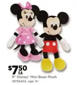 Dollar General 9" Disney Mini Bean Plush offer