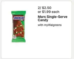 Walgreens Mars Single-Serve Candy offer