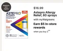Walgreens Astepro Allergy Relief offer