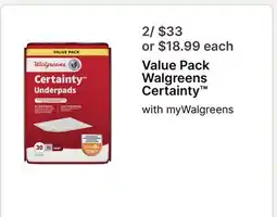 Walgreens Value Pack Walgreens Certainty offer