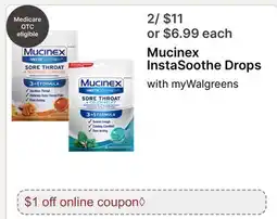 Walgreens Mucinex InstaSoothe Drops offer