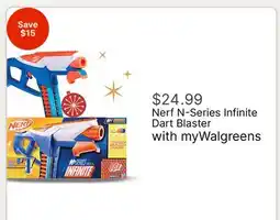 Walgreens Nerf N-Series Infinite Dart Blaster offer