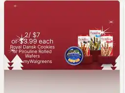 Walgreens Royal Dansk Cookies or Pirouline Rolled Wafers offer