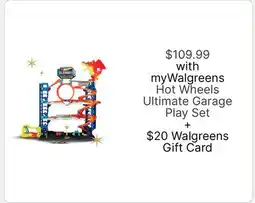 Walgreens Hot Wheels Ultimate Garage Play Set offer