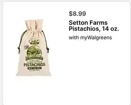 Walgreens Setton Farms Pistachios, 14 oz offer