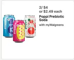 Walgreens Poppi Prebiotic Soda offer