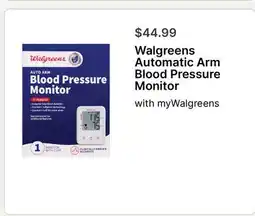 Walgreens Walgreens Automatic Arm Blood Pressure Monitor offer