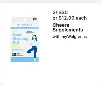 Walgreens Cheers Supplements offer