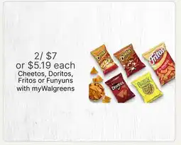 Walgreens Cheetos, Doritos, Fritos or Funyuns offer