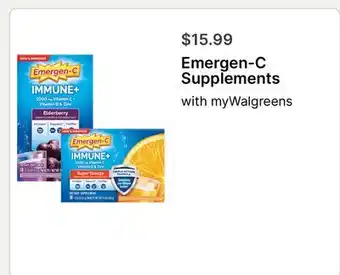 Walgreens Emergen-C Supplements offer