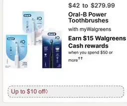 Walgreens Oral-B Power Toothbrushes offer