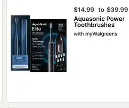 Walgreens Aquasonic Power Toothbrushes offer