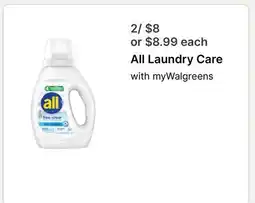 Walgreens All Laundry Care offer