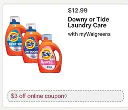 Walgreens Downy or Tide Laundry Care offer