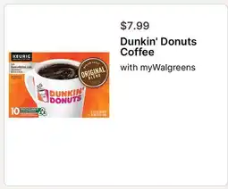 Walgreens Dunkin' Donuts Coffee offer