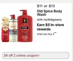 Walgreens Old Spice Body Wash offer