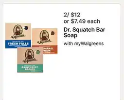 Walgreens Dr. Squatch Bar Soap offer