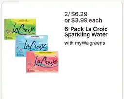 Walgreens 6-Pack La Croix Sparkling Water offer