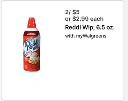 Walgreens Reddi Wip, 6.5 oz offer
