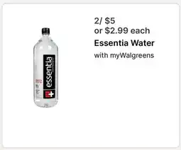 Walgreens Essentia Water offer