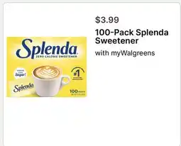 Walgreens 100-Pack Splenda Sweetener offer