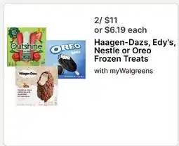 Walgreens Haagen-Dazs, Edy's, Nestle or Oreo Frozen Treats offer