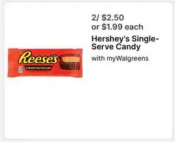 Walgreens Hershey's Single-Serve Candy offer