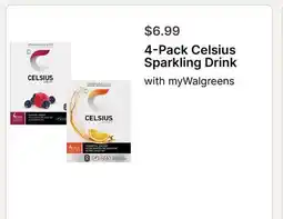 Walgreens 4-Pack Celsius Sparkling Drink offer