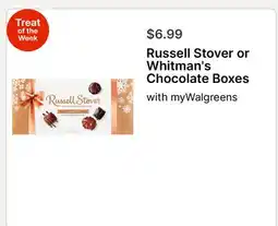 Walgreens Russell Stover or Whitman's Chocolate Boxes offer