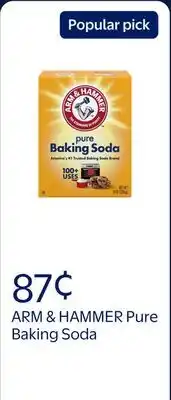 Walmart ARM & HAMMER Pure Baking Soda, For Baking, Cleaning & Deodorizing offer