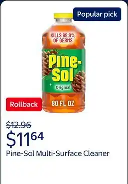 Walmart Pine-Sol Multi-Surface Cleaner, Original Pine offer