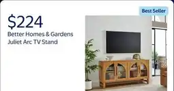 Walmart Better Homes & Gardens Juliet Arc TV Stand for TVs up to 65, Light Honey Finish offer