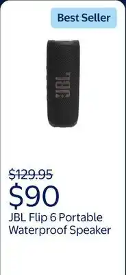 Walmart JBL Flip 6 - Portable Waterproof Speaker offer