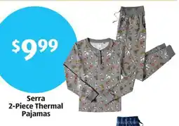 Aldi Serra 2-Piece Thermal Pajamas offer