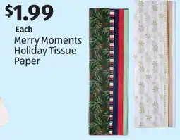 Aldi Merry Moments Holiday Tissue Paper offer