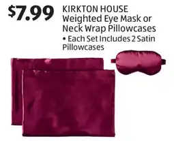 Aldi KIRKTON HOUSE Weighted Eye Mask or Neck Wrap Pillowcases offer